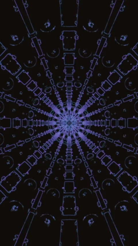 Tunnel video vj loop screensaver creating a seamless and captivating visual.. Stock Footage 321573101