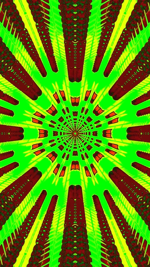 Tunnel video vj loop screensaver creates vibrant visual patterns in seamles.. Stock Footage 321573528