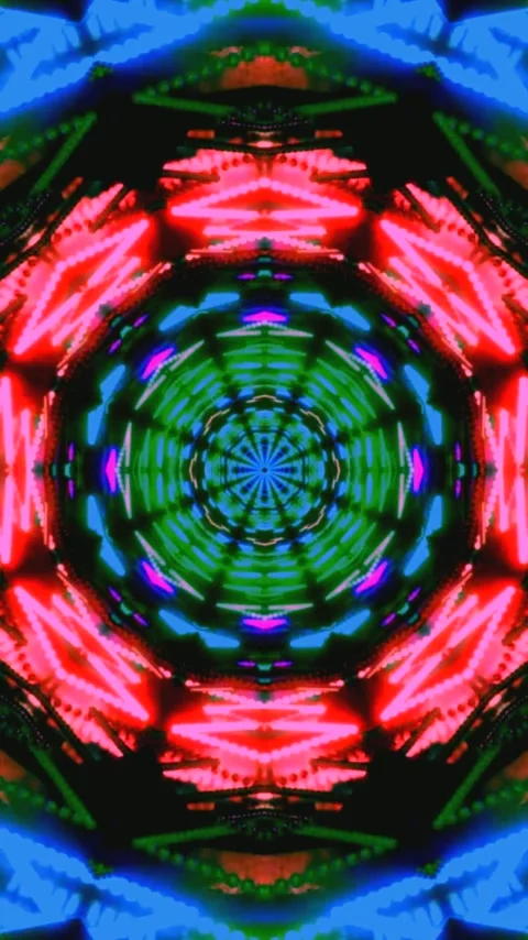 Tunnel video vj loop screensaver featuring vibrant lights in a seamless, hy.. Stock Footage 321573575
