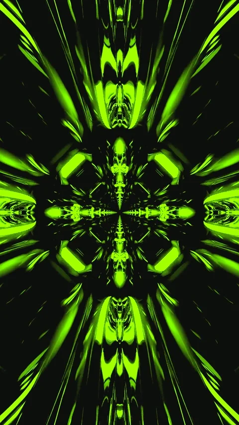 Tunnel video vj loop screensaver features seamless visuals in bright green .. Stock Footage 321575367