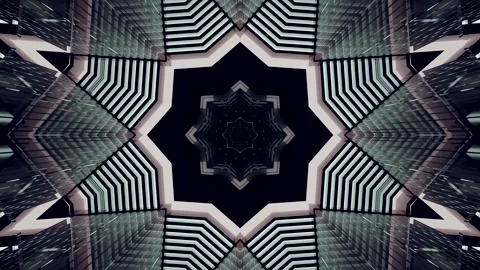 Tunnel video vj loop with seamless motion effects creates an immersive visu.. Stock Footage 318933671
