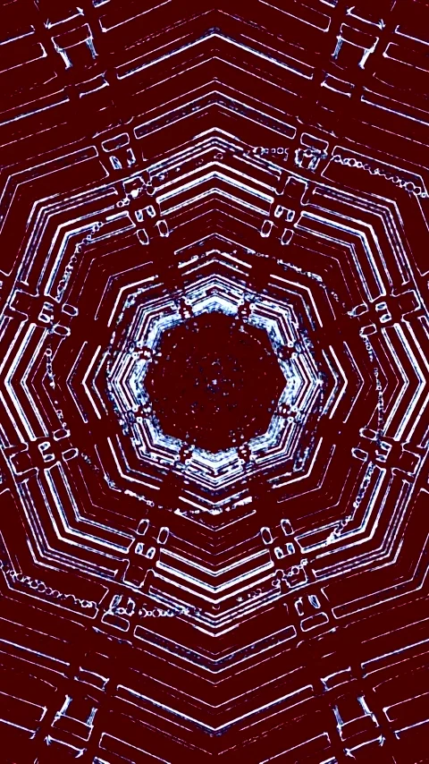 Tunnel video vj loop seamless screensaver featuring intricate geometric pat.. Stock Footage 321266121