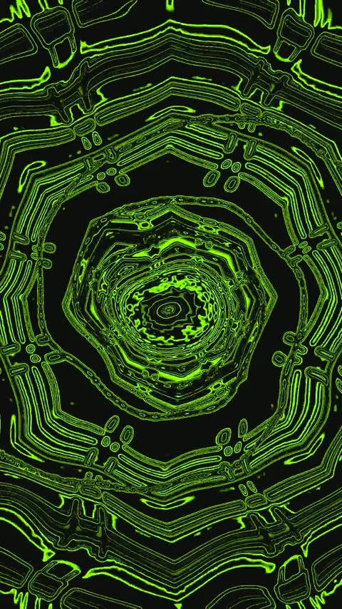 Tunnel video vj loop seamless animation showcasing a vibrant green swirling.. 스톡 동영상 321564911