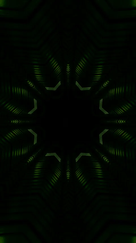 Tunnel video vj loop shows seamless motion background with green lights at .. Stock Footage 322769290