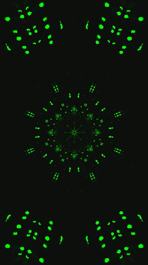 Tunnel video vj loop stylized with green lights creating a seamless visual .. Stock Footage 321572846