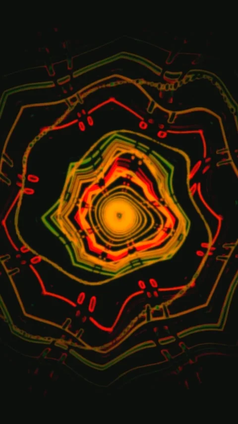 Tunnel video vj loop with vibrant colors and seamless motion for engaging s.. Stock Footage 321262925