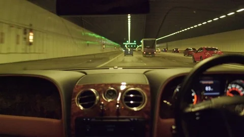 Tunnel view from car 스톡 동영상 103044121