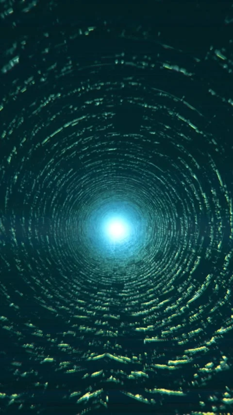 Tunnel vision with a bright light at the end. Stock Footage 318296394