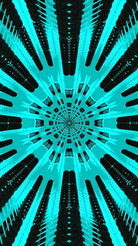 Tunnel visual loop features vibrant blue and black patterns creating a dyna.. Stock Footage 321571282