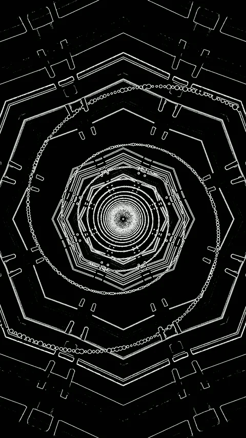 Tunnel visualization seamless loop screensaver for immersive digital experien Stock Footage 321269015