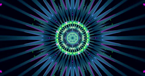 Tunnel visualizer loop creates mesmerizing patterns with vibrant colors and.. Stock Footage 317064082