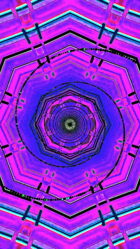 Tunnel visuals create mesmerizing patterns for a seamless looping screensav.. Stock Footage 321271070