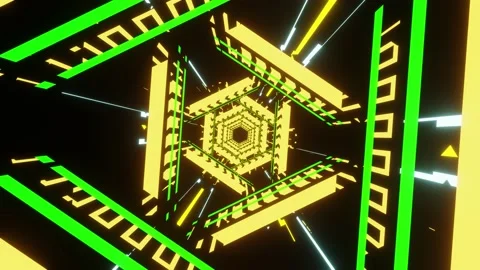 Tunnel VJ LOOP Flying in a dream 4K Stock Footage 153659373