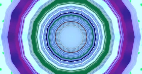 Tunnel vj loop screensaver with seamless motion in colorful patte Stock Footage 316558235
