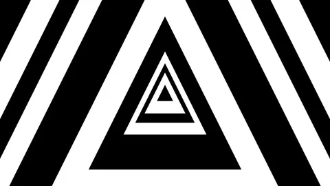 Tunnel Of White Triangles Stock Footage 119955820