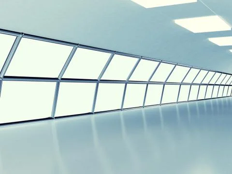 Tunnel with white wall Stock Illustration