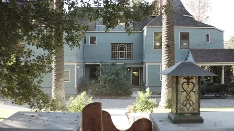 Tunneled Approach Towards Modified Queen Anne Home Stock-Footage 209681456