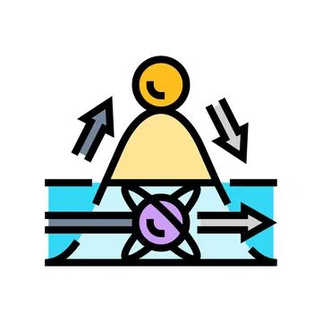 Tunneling quantum computer color icon vector illustration イラスト素材