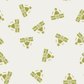 Tunneling quantum computer glyph seamless pattern イラスト素材