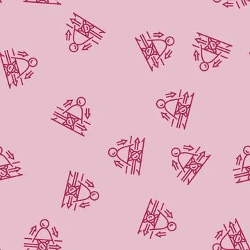 Tunneling quantum computer line seamless pattern Illustrazione stock