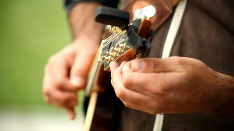 Tunning a mandolin Stock Footage 101988093