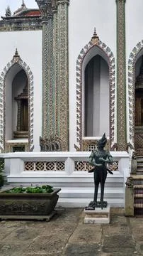 Tuntima - Demon Statue in the Emerald buddha temple, Bangkok, Thailand Stock Photos