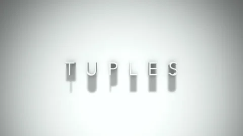 Tuples 3D title animation with shadows on a white background Stock Footage 297023404
