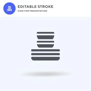 Tupper icon vector, filled flat sign, solid pictogram isolated on white, logo Stock Illustration