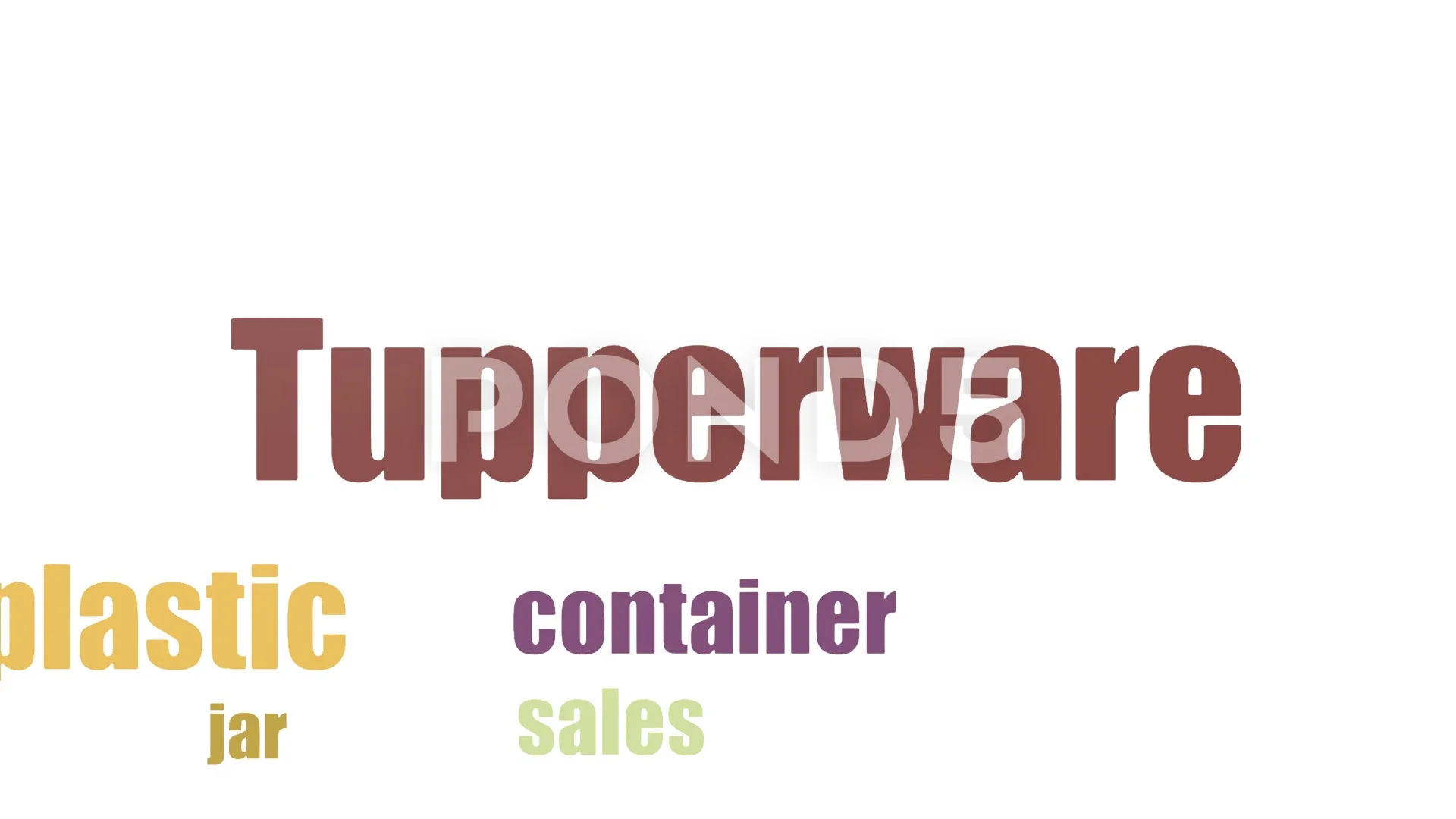 Tupperware Wordcloud Animated On White B Stock Video Pond5