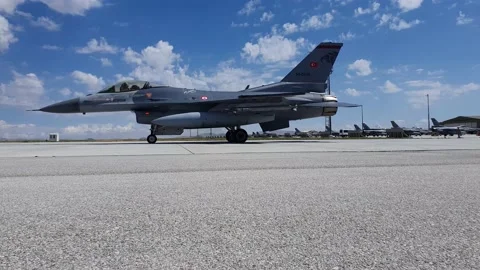 Turaf Turkish air force, General Dynamics F-16 Fighting Falcon,' makF-16 94 0088 Stock Footage 201119609