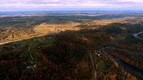 Turaida bird eye view, Sigulda, Latvia 動画素材 68559727