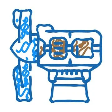 Turbine construction wind icon doodle illustration イラスト素材