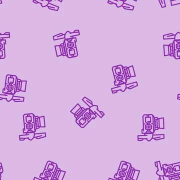 Turbine construction wind line vector seamless pattern Stock Illustration