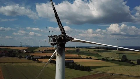 Turbine fire Stock Footage 124520623