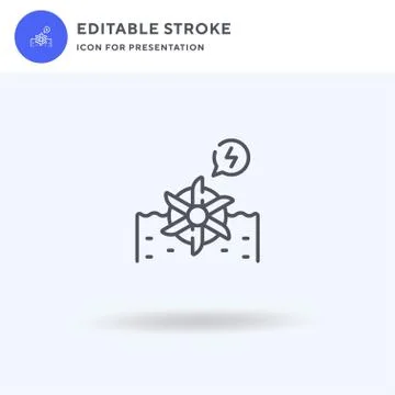 Turbine icon vector, filled flat sign, solid pictogram isolated on white, logo Stock Illustration