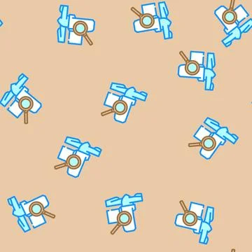 Turbine inspection vector seamless pattern Stockillustratie