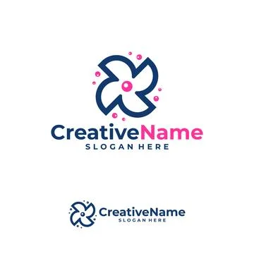 Turbine logo vector template, Creative wind power logo design concepts Stock Illustration