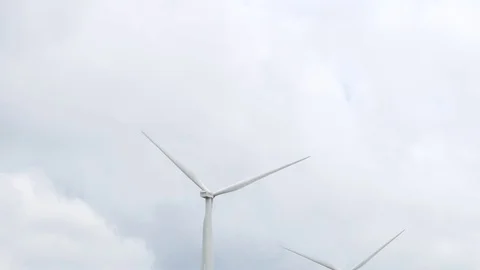 Turbine moving on sky background. Stock Footage 78718079
