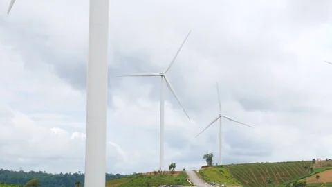 Turbine moving on sky background. Stock Footage 78718567