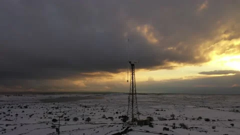 Turbine in the snow 스톡 동영상 149047207
