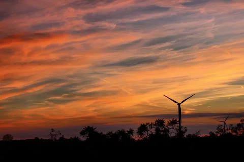 Turbine sunset 写真素材