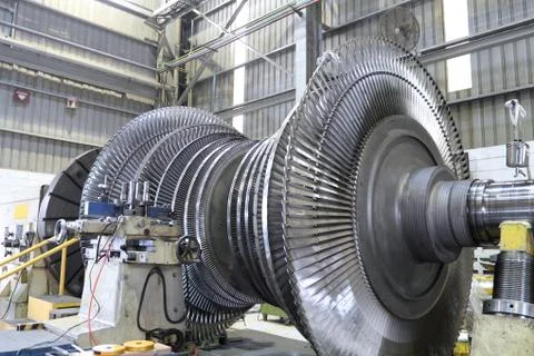 Turbine at workshop Stock Photos