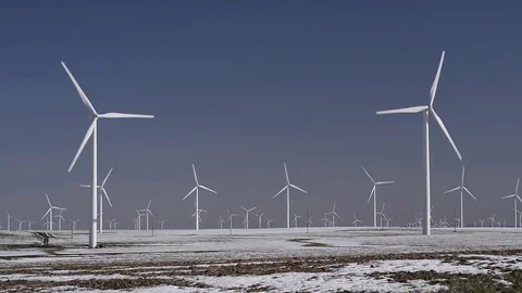 Turbines Field Stock Footage 71109879