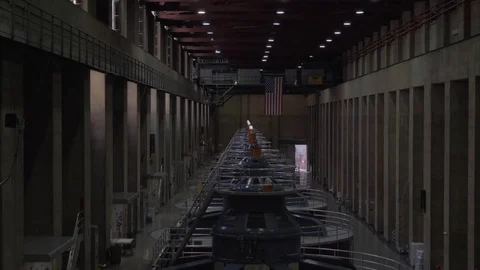 Turbines Inside Hoover Dam Stock Footage 83221614