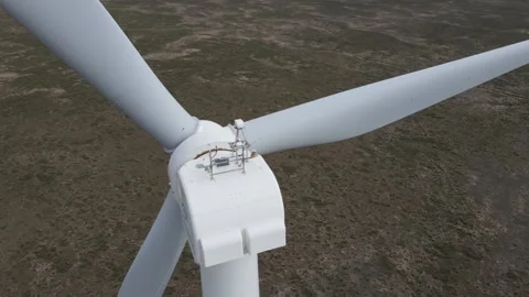 Turbines in a meadow of Qinghai, China Stock Footage