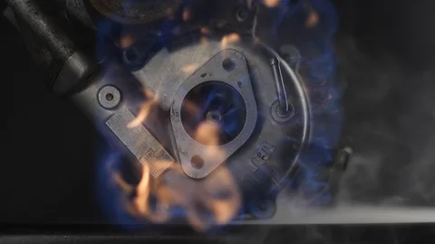 Turbo boost fire smoke Video stock 102612791