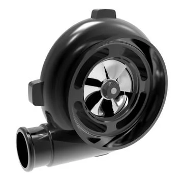 Turbo Compressor 3D render Stock Illustration