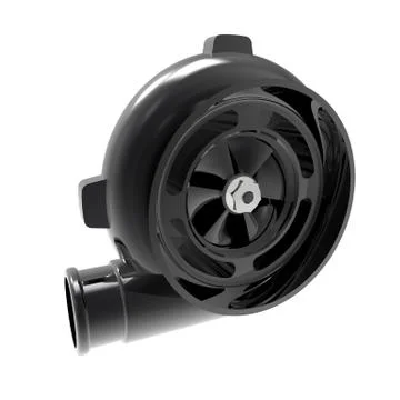 Turbo Compressor 3D render Stock Illustration