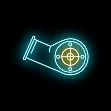 Turbo engine icon vector in neon style Stock Illustration