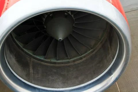 Turbo-jet engine of the plane close up Turbo-jet engine of the plane close... Foto stock
